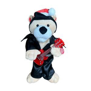 Elvis Presley Singing Dancing Santa Teddy Bear Cant Help Falling In Love 15"